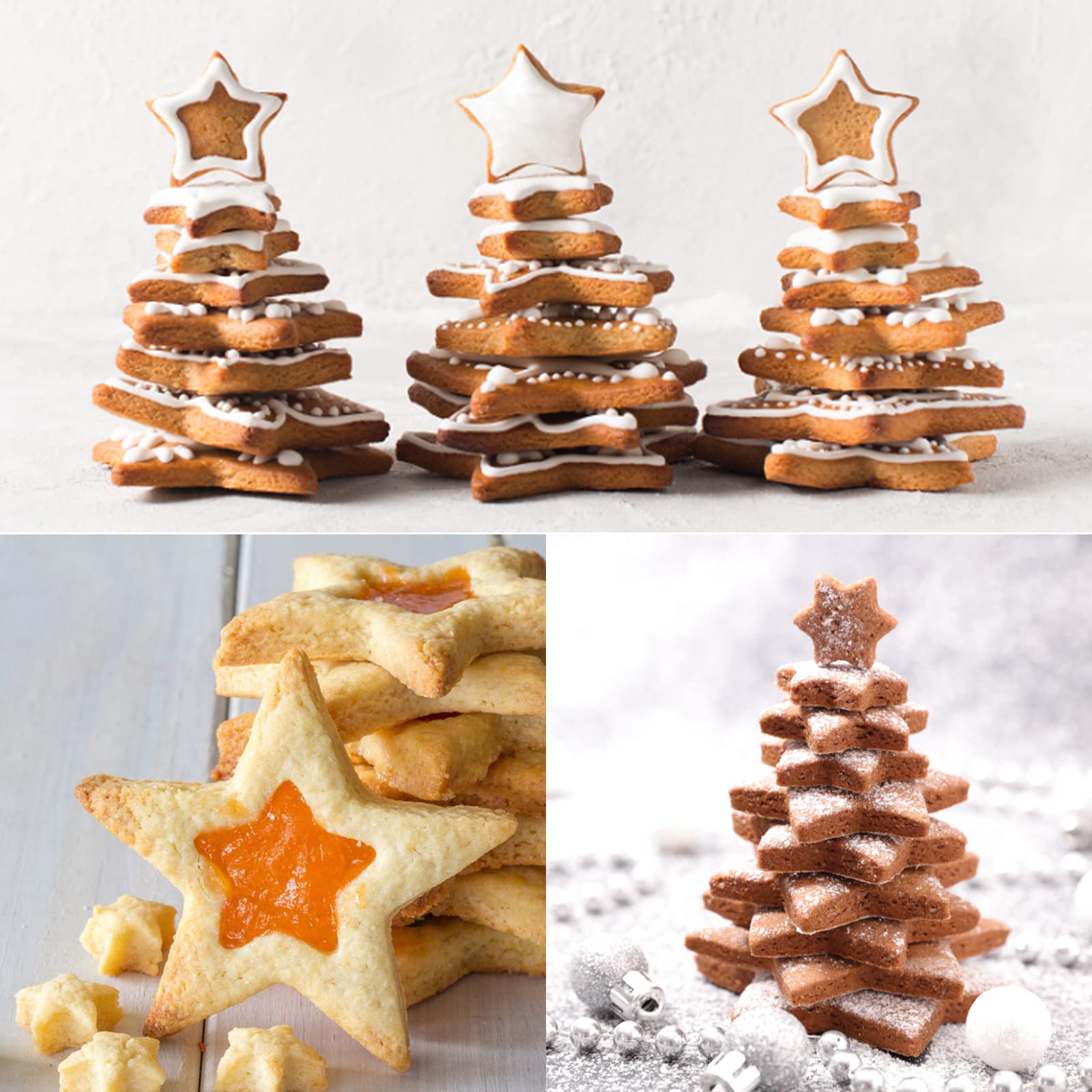 Amazon | Prasacco 星型クッキーカッター5点セット ステンレススチール